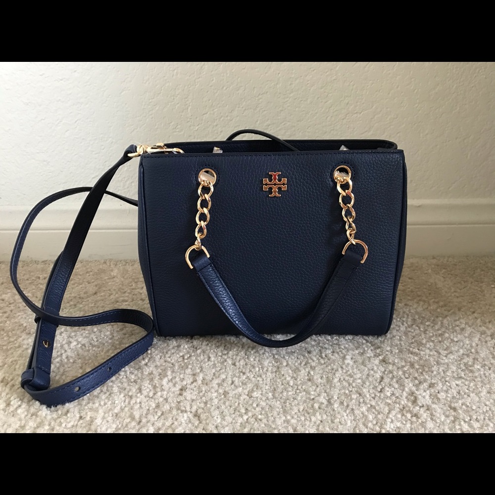 TORY BURCH CARTER SMALL TOTE CROSSBODY ROYAL NAVY